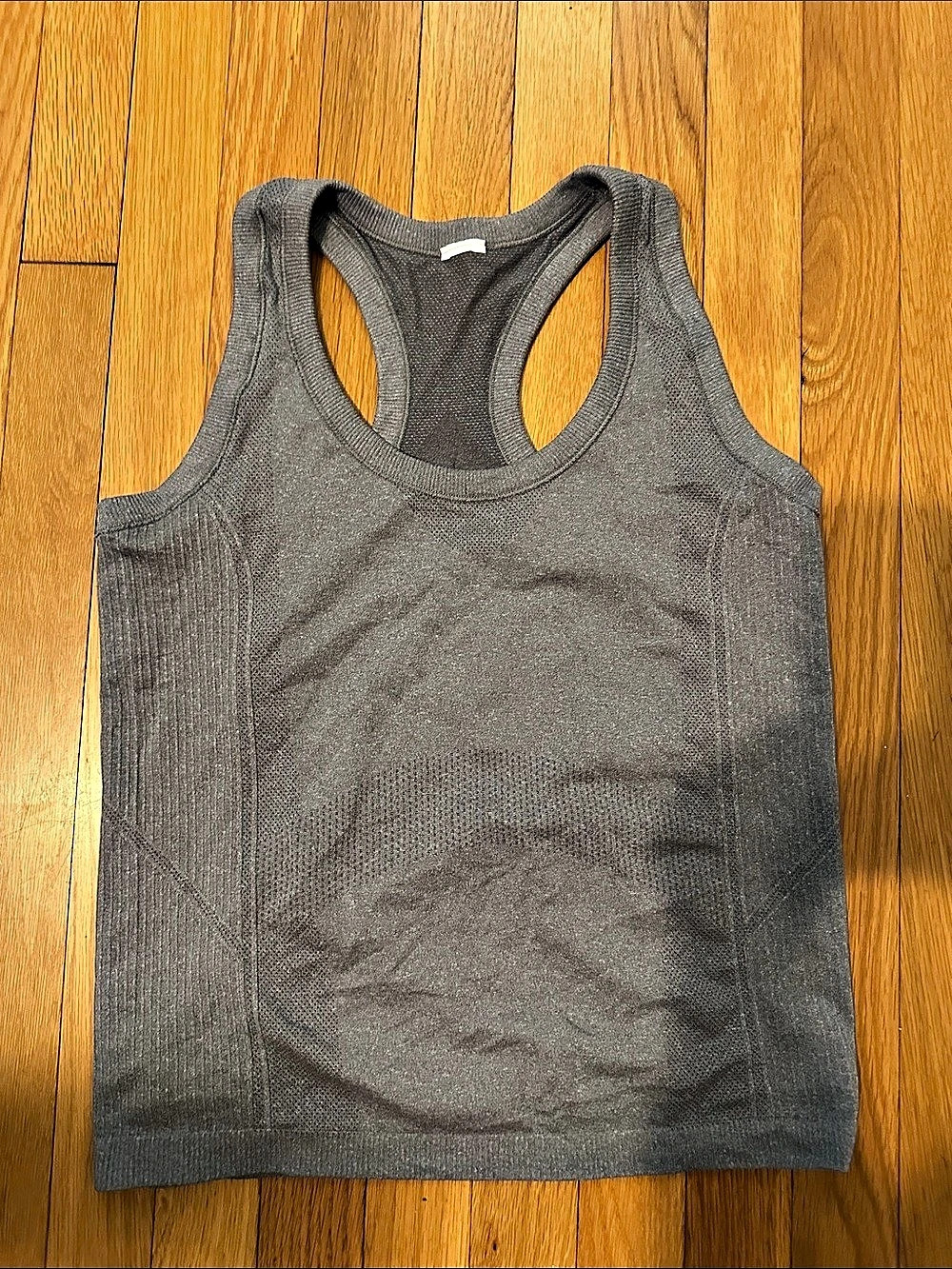 Old Navy Fluid Seamless Fitted Racerback Tank Gray